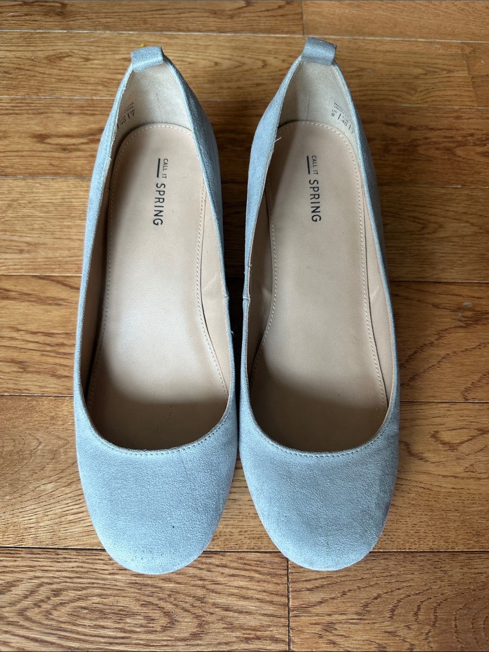 Call It Spring Suede Low Block Heel Flats